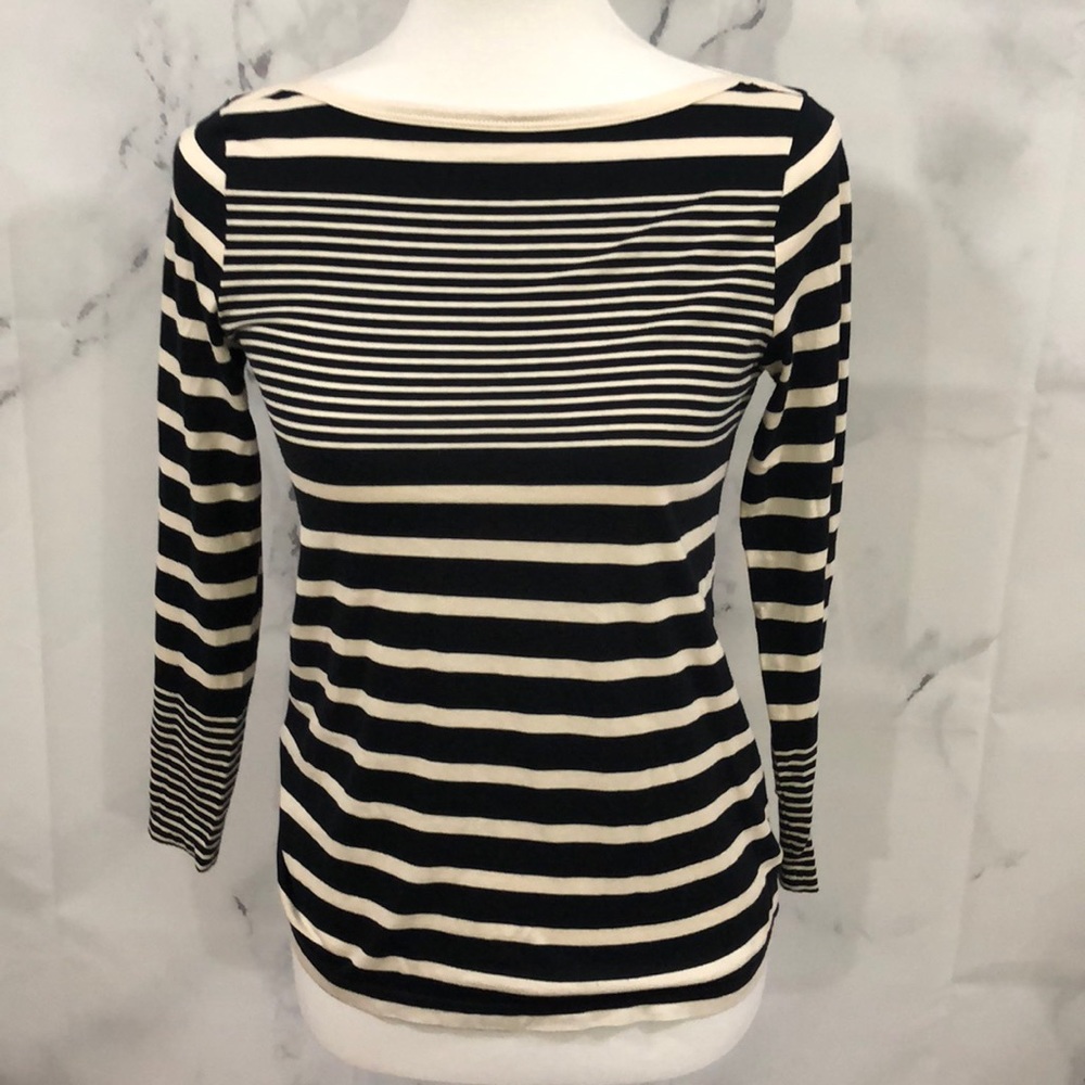 Fossil boat neck top shirt striped XS